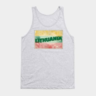 Lithuania Vintage style retro souvenir Tank Top